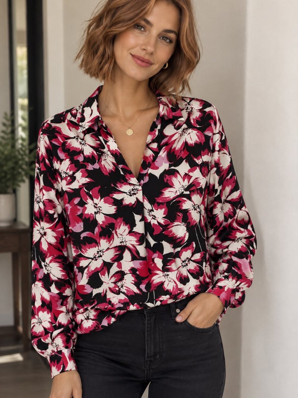 Brand New Without Tags Women's Long Sleeve Blouse, Size S